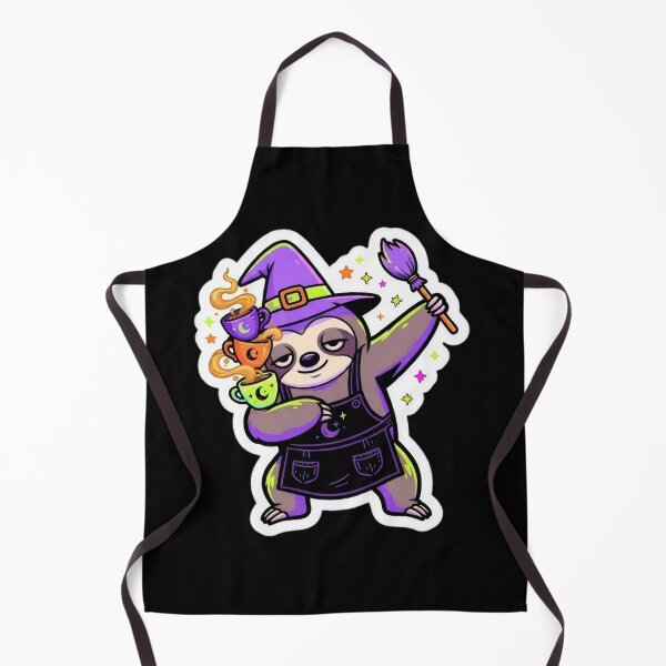 Item preview, Witch Sloth Barista Coffee Halloween Spooky Art designed and sold by DailySparks.