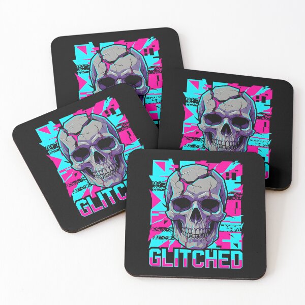Item preview, Glitched Cyber Skeleton Skull designed and sold by MarCinu Art.