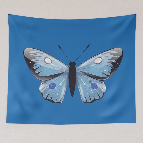 Item preview, Shiny Butterfly Bold Outline Flat Design Blue  designed and sold by daila70.