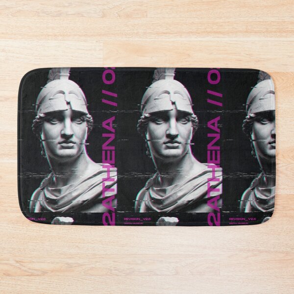 Item preview, Athena Helmet Glitch Art Sculpture Print designed and sold by DMarquiseArt.