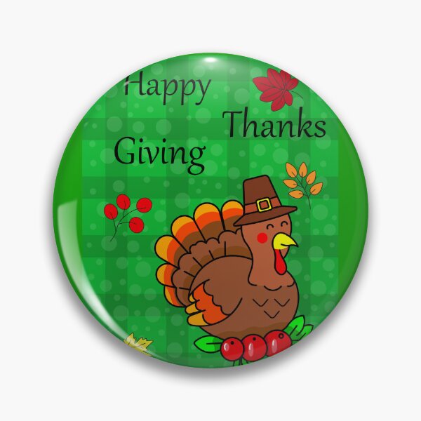 Item preview, Happy Thanksgiving Turkey with Autumn Leaves and Berries designed and sold by DoveArtDesigns.