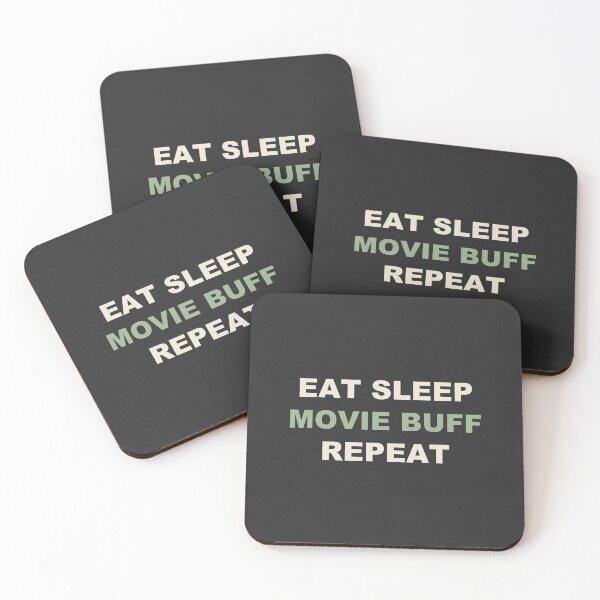 Item preview, Eat Sleep Movie Buff Repeat - Movie Buff designed and sold by RetroThreadWorks.