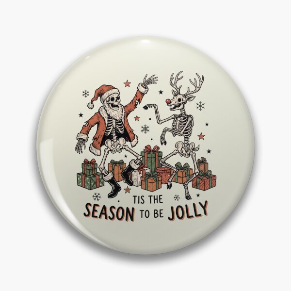Item preview, Tis the Season to be Jolly Skeleton Santa Reindeer Vintage Christmas  designed and sold by Milasneeze.