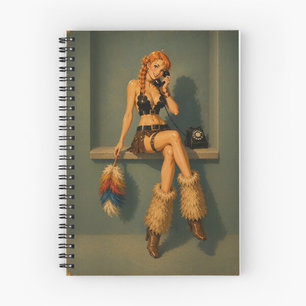 Item preview, Vintage Pin-up "Telephone Talk" designed and sold by East-Blue-Cat.
