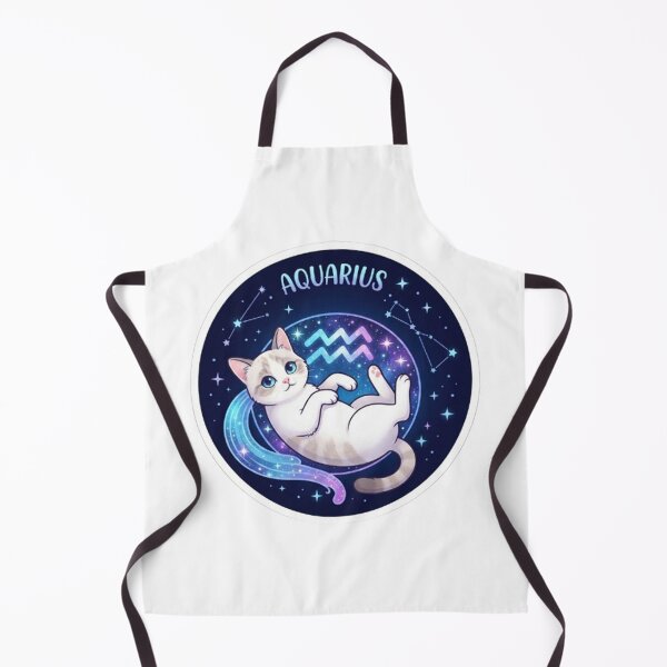 Item preview, Cute Aquarius Zodiac Cat Space Galaxy Stars Astrology designed and sold by PetalsPaws.