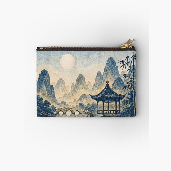 Item preview, Guilin China Vintage Stamp Poster | Chinese Landscape Mountain Art | Traditional Asian Nature Illustration designed and sold by TialCorner.