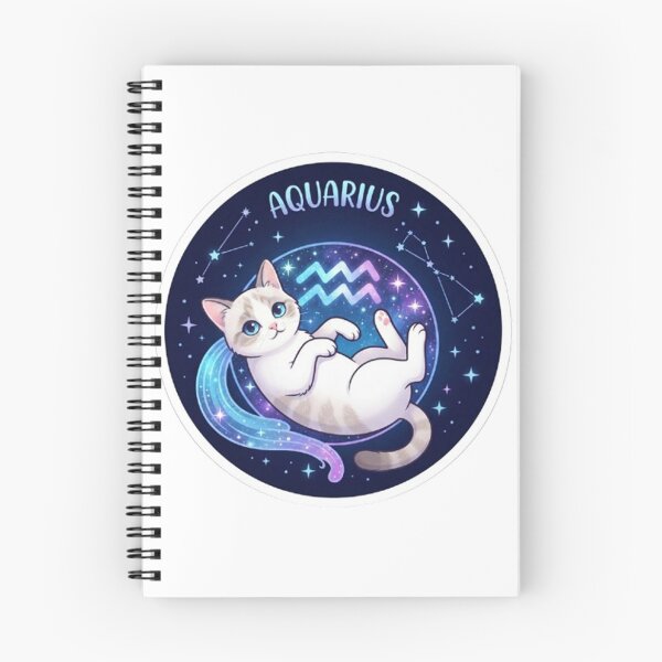 Item preview, Cute Aquarius Zodiac Cat Space Galaxy Stars Astrology designed and sold by PetalsPaws.
