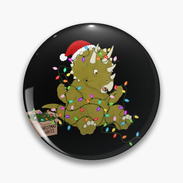 Item preview, Funny Triceratops Tangled Christmas Lights designed and sold by daphsam.