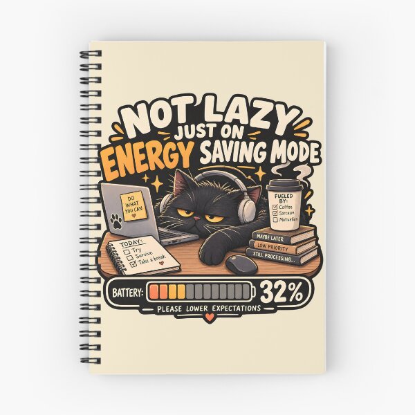 Item preview, Not Lazy Just On Energy Saving Mode designed and sold by Stikaro.