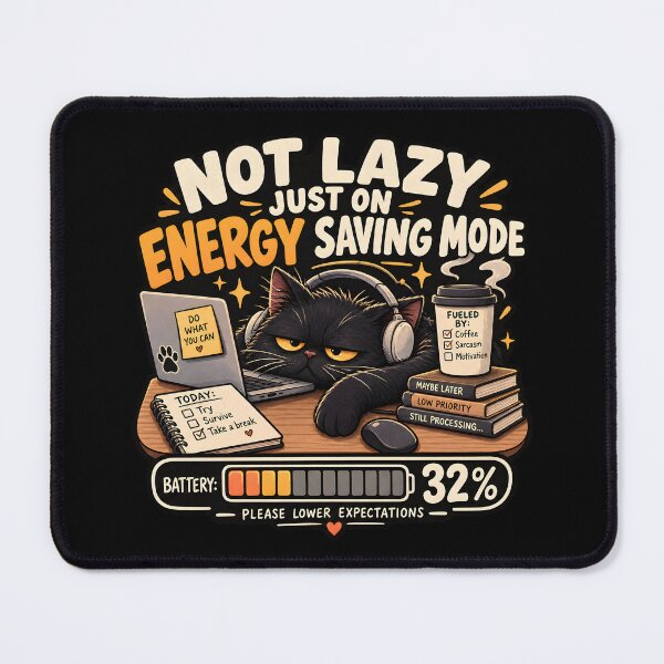 Item preview, Not Lazy Just On Energy Saving Mode designed and sold by Stikaro.