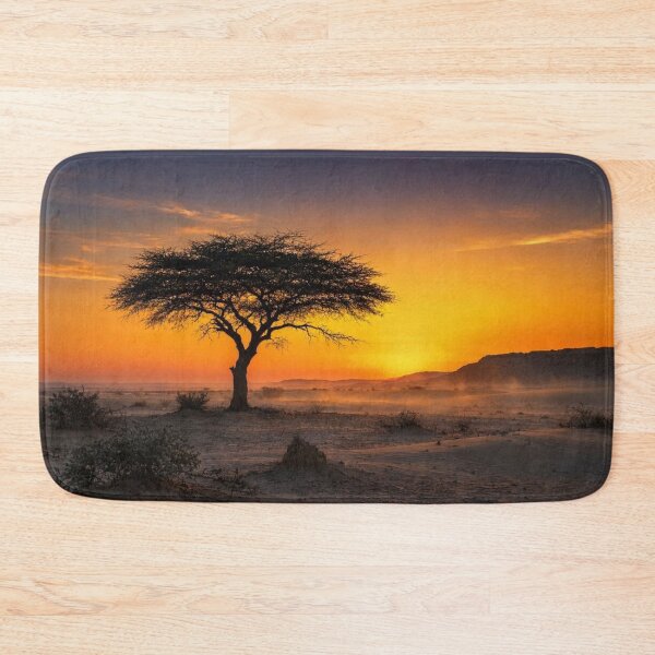 Item preview, Resilient Acacia Tree Desert Sunset Wall Art | Golden Orange African Landscape designed and sold by Everleaf Studio.