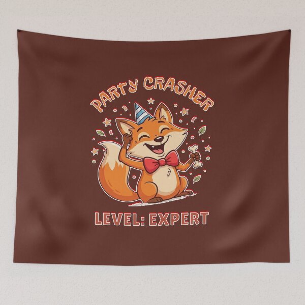 Item preview, Party Crasher Level Expert Funny Fox Illustration designed and sold by DNBY.
