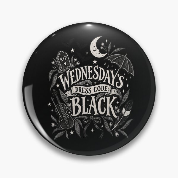 Item preview, Wednesday's Dress Code Black Gothic Coquette Moody Floral Aesthetic With Moon Cello and Bats Illustration designed and sold by Yellowriversss.
