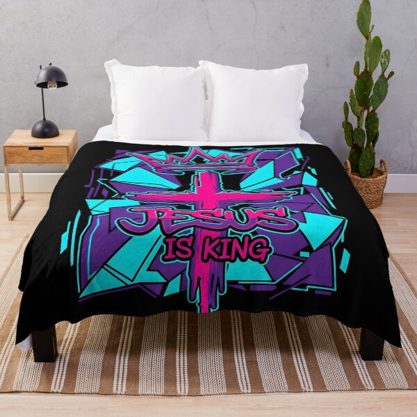 Item preview, Neon Graffiti Crown And Cross designed and sold by MarCinu Art.