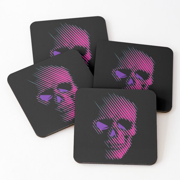 Item preview, Diagonal Line Neon Skull Profile designed and sold by MarCinu Art.