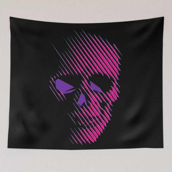 Item preview, Diagonal Line Neon Skull Profile designed and sold by MarCinu Art.