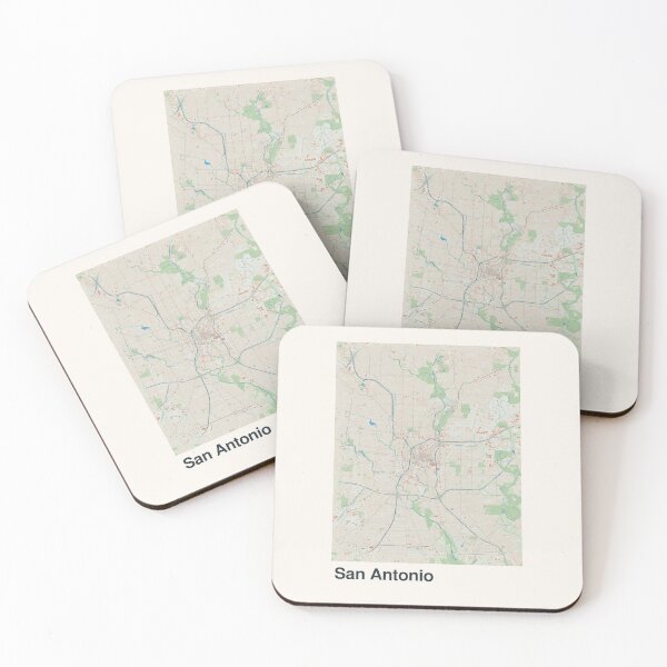 Item preview, San Antonio Minimalistic Map Art designed and sold by MapsNerd.