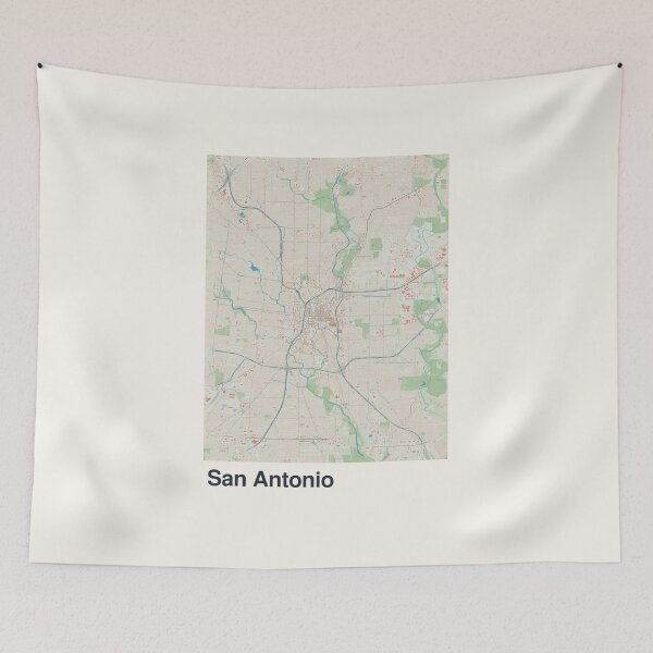 Item preview, San Antonio Minimalistic Map Art designed and sold by MapsNerd.