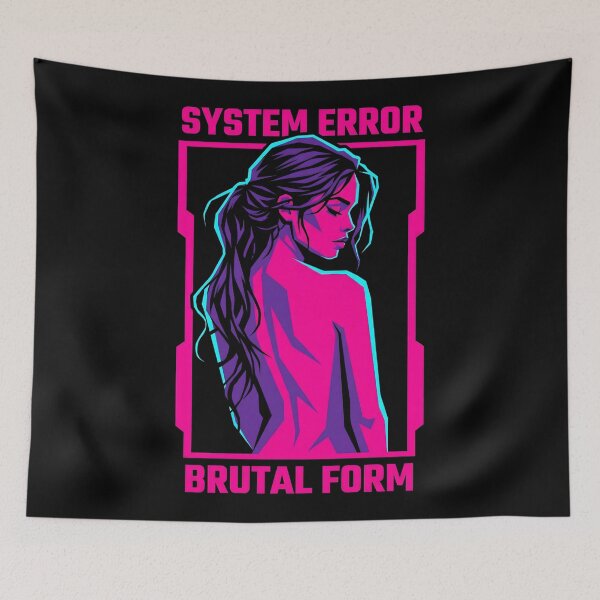 Item preview, Neon Cyberpunk Female Error designed and sold by MarCinu Art.