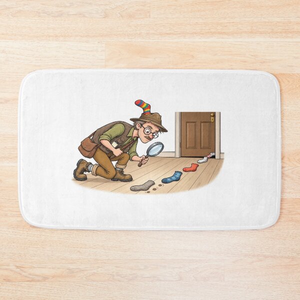 Item preview, Sock Trail Detective Mystery Missing Socks Magnifying Glass Investigator designed and sold by MrDev.