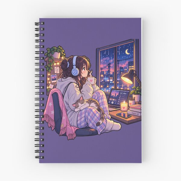 Item preview, Lo-fi Girl Cozy Night Rain City Vibes designed and sold by littlepiptales.