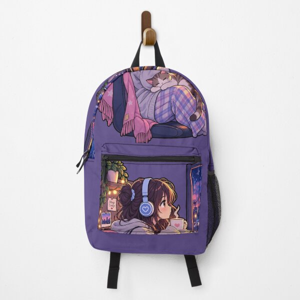 Item preview, Lo-fi Girl Cozy Night Rain City Vibes designed and sold by littlepiptales.