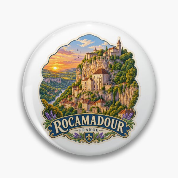 Item preview, Rocamadour France Vintage Travel Sticker designed and sold by ChicClicker.