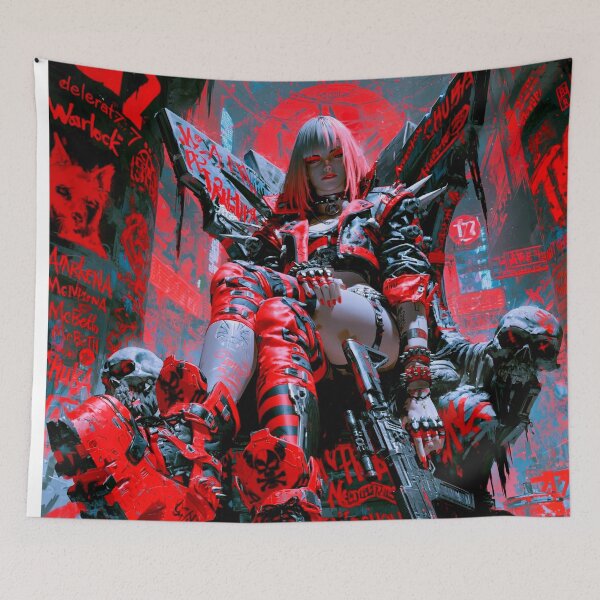 Item preview, The Queen of Leather - Cyberpunk Sci Fi Anime art designed and sold by Delerat7.