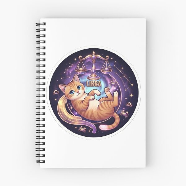 Item preview, Cute Libra Zodiac Cat Space Galaxy Stars Astrology designed and sold by PetalsPaws.