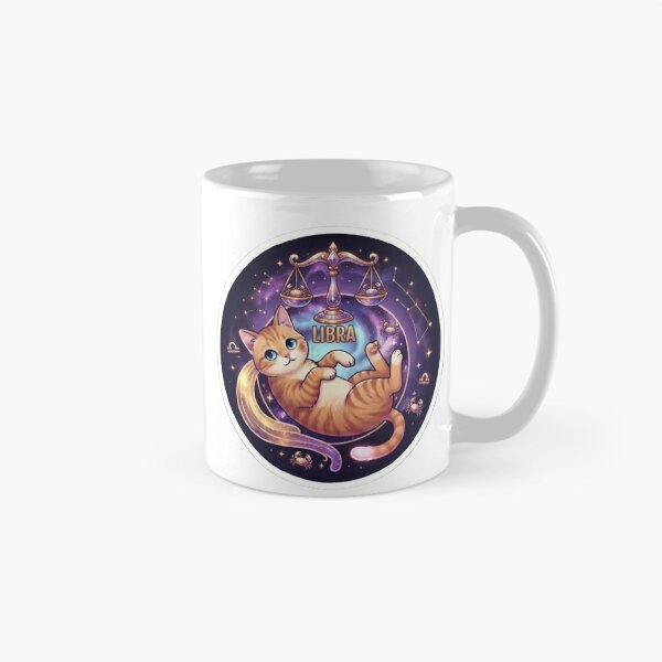 Item preview, Cute Libra Zodiac Cat Space Galaxy Stars Astrology designed and sold by PetalsPaws.