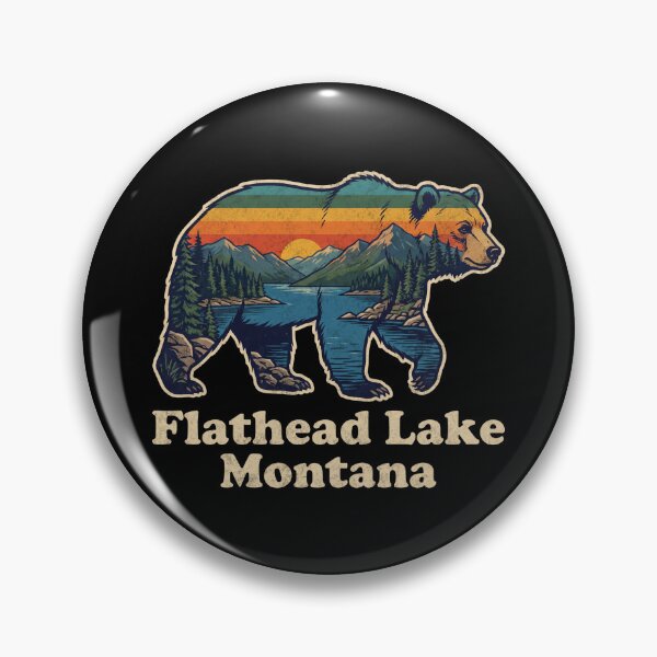 Item preview, Flathead Lake Montana Colorful Sunset Bear  designed and sold by Milasneeze.