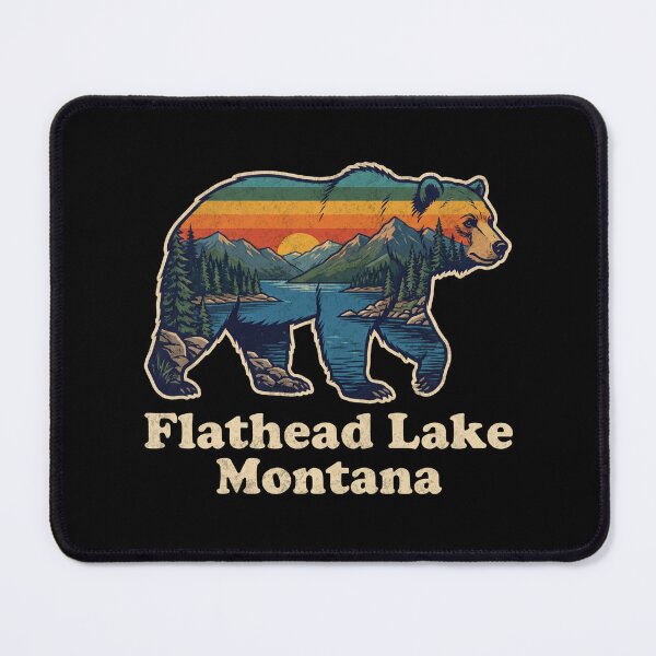 Item preview, Flathead Lake Montana Colorful Sunset Bear  designed and sold by Milasneeze.