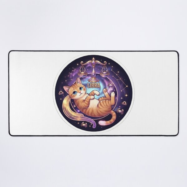 Item preview, Cute Libra Zodiac Cat Space Galaxy Stars Astrology designed and sold by PetalsPaws.