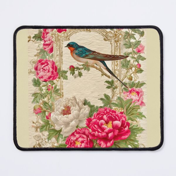 Item preview, Barn Swallow with Peonies Print designed and sold by CMooreWorx.