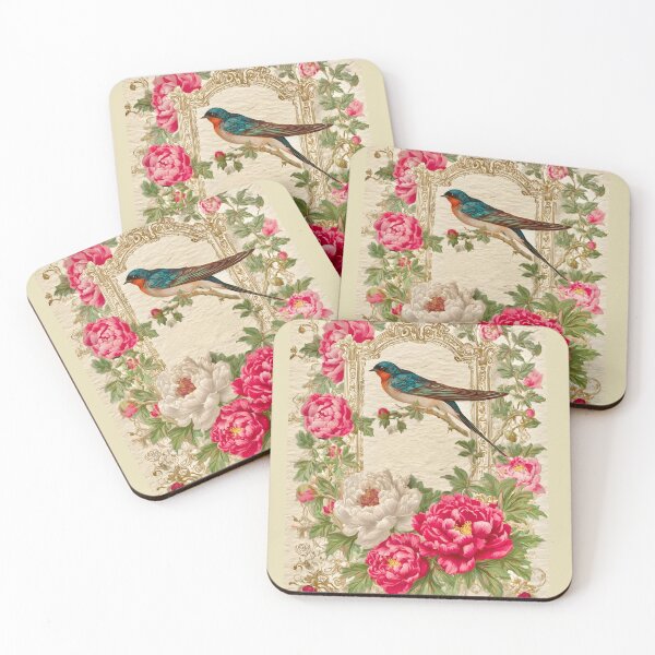 Item preview, Barn Swallow with Peonies Print designed and sold by CMooreWorx.