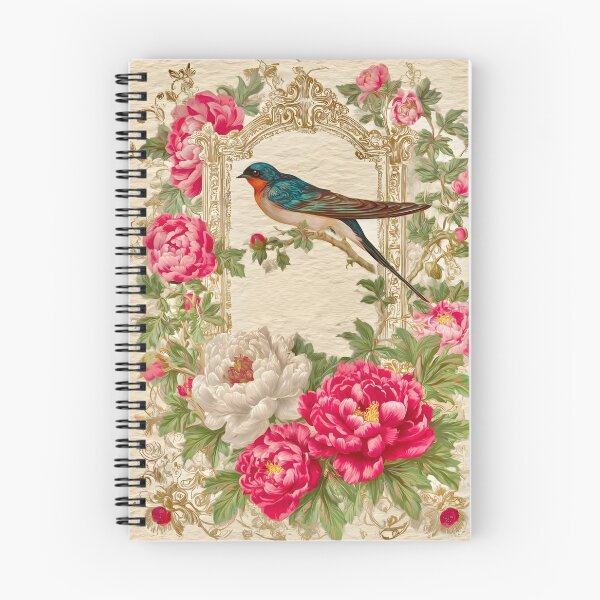 Item preview, Barn Swallow with Peonies Print designed and sold by CMooreWorx.