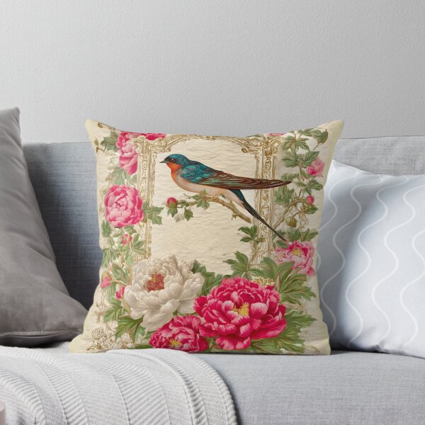 Item preview, Barn Swallow with Peonies Print designed and sold by CMooreWorx.