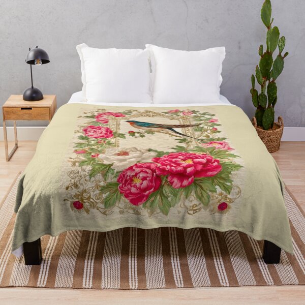 Item preview, Barn Swallow with Peonies Print designed and sold by CMooreWorx.