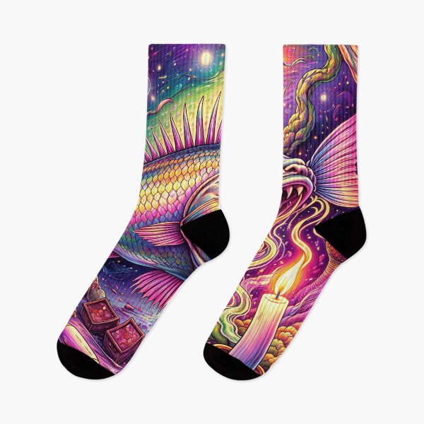 Item preview, Colorful Fish in Cosmic Scene designed and sold by cuprum.