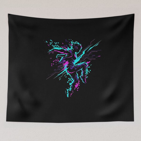 Item preview, Neon Cybernetic Pixel Runner designed and sold by MarCinu Art.