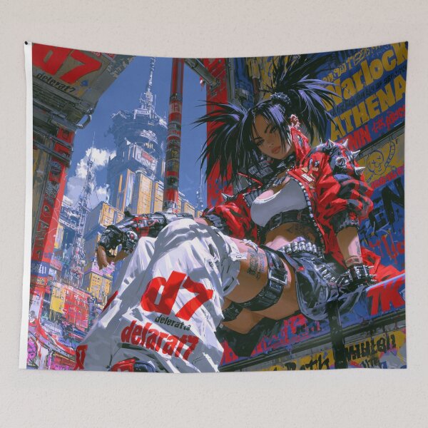 Item preview, Chillin' in the City - Cyberpunk Sci Fi Anime art designed and sold by Delerat7.