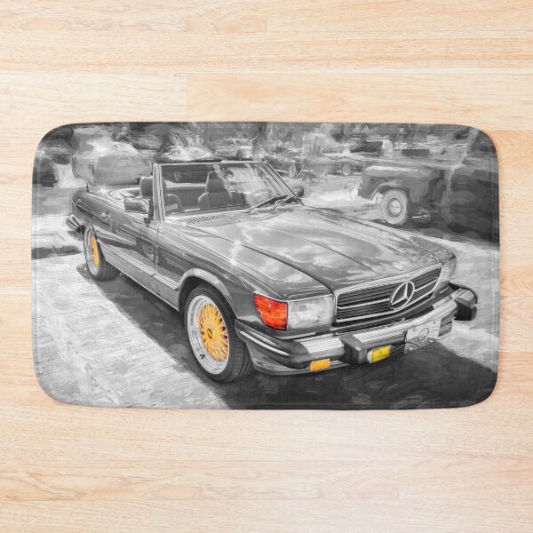 Item preview,  Classic Red Mercedes 560SL R107 Convertible Art Print designed and sold by RichFrancoCars.