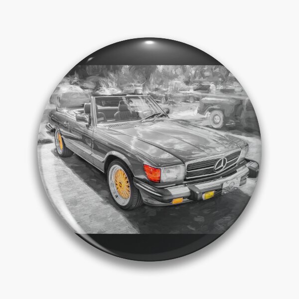 Item preview,  Classic Red Mercedes 560SL R107 Convertible Art Print designed and sold by RichFrancoCars.
