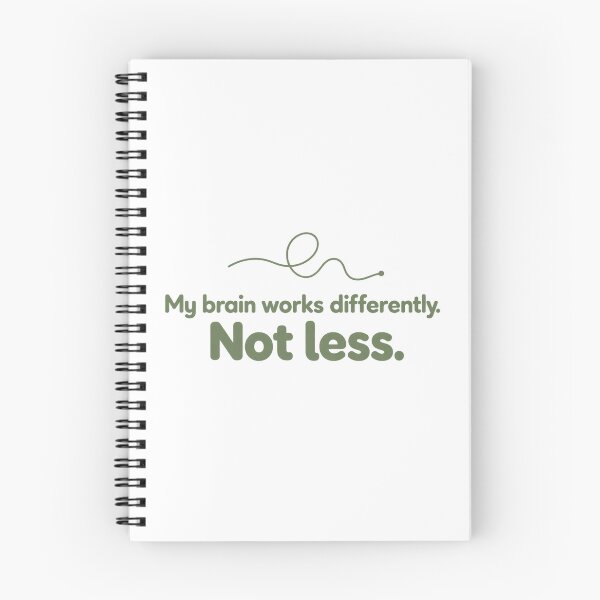 Item preview, ADHD My Brain Works Differently Not Less Neurodivergent Quote designed and sold by NichePrintLab.