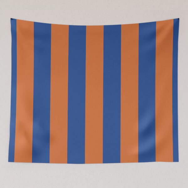 Item preview, Cabana stripe pattern in blue and orange color designed and sold by RishabhArts1.
