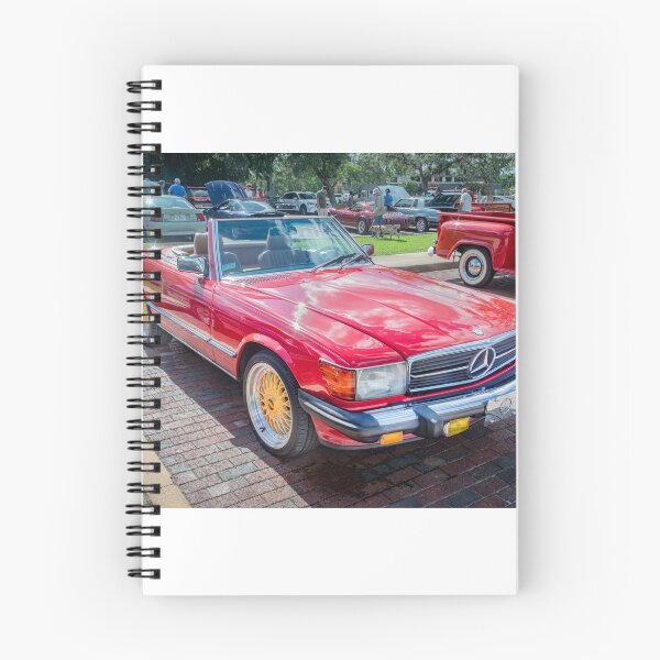 Item preview, Classic Red Mercedes 560SL R107 Convertible Art Print designed and sold by RichFrancoCars.