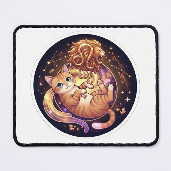 Item preview, Cute Leo Zodiac Cat Space Galaxy Stars Astrology designed and sold by PetalsPaws.