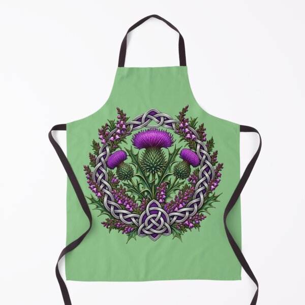 Item preview, Thistle & Heather Celtic Knot Wreath designed and sold by Wanda Case.