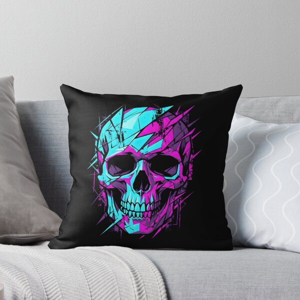 Item preview, Shattered Neon Cyber Skull designed and sold by MarCinu Art.