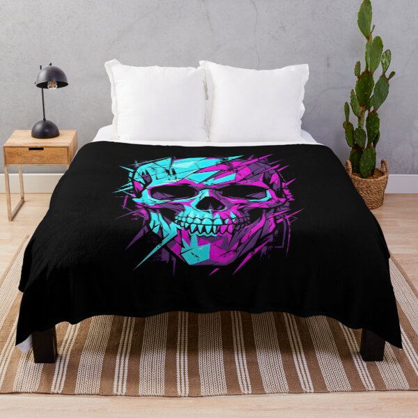 Item preview, Shattered Neon Cyber Skull designed and sold by MarCinu Art.